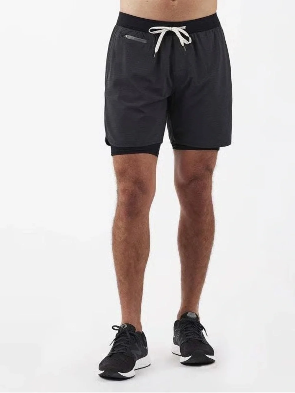 Vuori Stockton Lined Shorts in Black, Men’s size Large